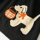 Girls Halloween Dog Pumpkin Black Bloomers Set