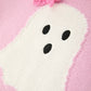 Girls Ghost Bow Knit Sweater Halloween Cute Embroidered Pullover