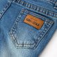 Girls Denim Leggings Ruffle Bell Bottom Pants