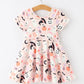 Halloween Ghost Girl Twirl Dress Short-sleeved
