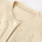 Christmas Tree Knit Cardigan Kids Holiday Sweater Button Front