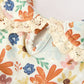 Fall Girls Floral Lace Collar Puff Sleeve Outfit Set