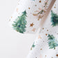 Girls Christmas Tree & Star Ribbed Print Twirl Dress
