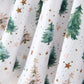 Girls Christmas Tree & Star Ribbed Print Twirl Dress