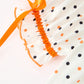 Halloween Pumpkin Smocked Girls Dress Polka Dot Ruffle Sleeve