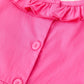 Fall Girl Hot Pink Ruffle Smocked Embroidery Dress