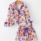 Halloween Pumpkin Ghost Print Girls Pajama Set