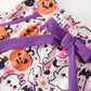 Halloween Pumpkin Ghost Print Girls Pajama Set