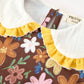 Fall Retro Girls Floral Peter Pan Collar Twirl Dress