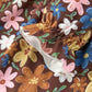 Fall Retro Girls Floral Peter Pan Collar Twirl Dress