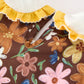 Fall Retro Girls Floral Peter Pan Collar Twirl Dress