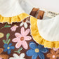 Fall Retro Floral Baby Girls Bubble Romper