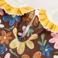 Fall Retro Floral Baby Girls Bubble Romper