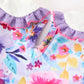 Fall Purple Floral Baby Girls Bubble Romper