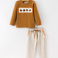 Thanksgiving Boys Embroidered Shirt Gingham Pants Set Fall Outfit