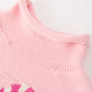Christmas Candy Cane Bow Knit Baby Girls Romper
