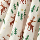 Christmas Girls Deer & Pine Tree Holiday Twirl Dress