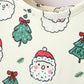 Girls Santa & Christmas Tree Print Twirl Dress
