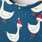 Christmas Girls Goose Twirl Dress Navy Long Sleeve Dress