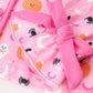 Halloween Pumpkin Ghost Print Girls Pajama Set Long Sleeve Top and Shorts