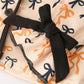Halloween Bow Print Girls Pajama Set Long Sleeve Top and Shorts