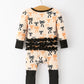 Halloween Bow Print Baby Girl Pajamas Ruffle Zipper Romper