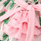 Christmas Tree Print Ruffle Bow Baby Girl Bubble Romper