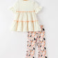 Halloween Black Cat Girls Bell Bottom Pant Set