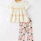 Halloween Black Cat Girls Bell Bottom Pant Set