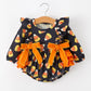 Halloween Candy Corn Baby Girl Bubble Romper Ruffle