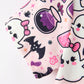 Halloween Pumpkin Ghost Print Girls Twirl Dress Short Sleeve