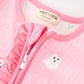 Halloween Ghost Baby Girl Pink Pajamas Ruffle Zipper Romper