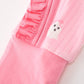 Halloween Ghost Baby Girl Pink Pajamas Ruffle Zipper Romper