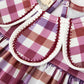 Fall Plaid Petals Collar Girls Dress
