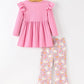 Halloween Ghost Girls Bell Bottom Pant Set Ruffle