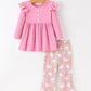 Halloween Ghost Girls Bell Bottom Pant Set Ruffle