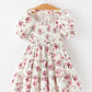 Floral Ruffle Girls Dress Puff Sleeve Party Dress