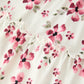 Floral Ruffle Girls Dress Puff Sleeve Party Dress