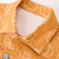 Fall Girls Pumpkin Print Bow Denim Jacket