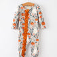Baby Halloween Pumpkin Ghost Zip Romper