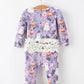 Halloween Ghost Pumpkin Girls Romper Ruffle Zipper