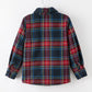 Christmas Boys Red Navy Plaid Button Down Shirt