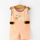 Boys Halloween Dog Pumpkin Jonjon Plaid Trim Outfit