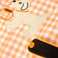 Boys Halloween Dog Pumpkin Jonjon Plaid Trim Outfit
