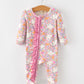 Halloween Ghost Baby Zip Romper Ruffle Trim