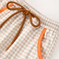 Thanksgiving Boys Embroidered Shirt Gingham Pants Set Fall Outfit