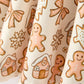 Christmas Gingerbread Cookie Girls Long Sleeve Twirl Dress