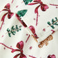 Christmas Bow and Gingerbread Print Girls Twirl Dress