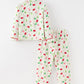 Christmas Lights Print Bow Tie Pajamas Set