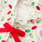 Christmas Lights Print Bow Tie Pajamas Set